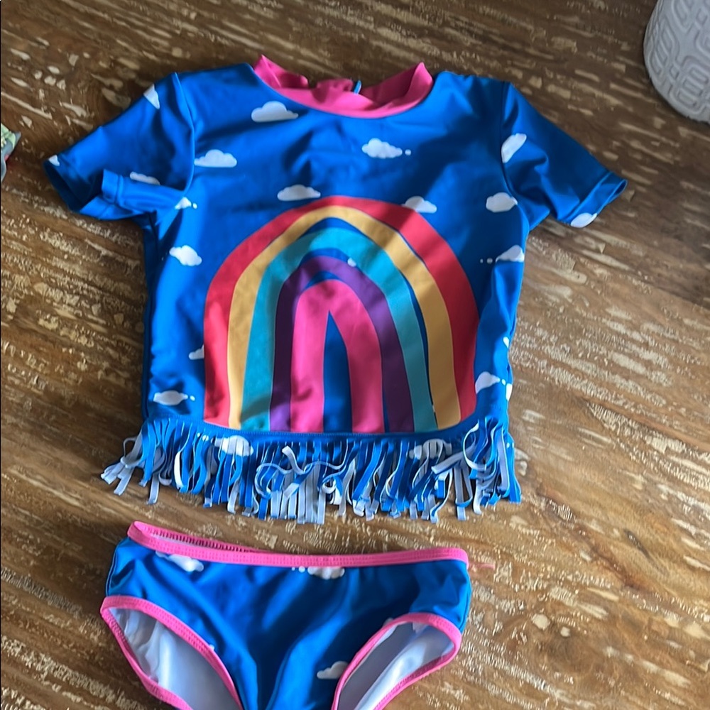 Andy & Evan Blue and Pink Rashguard Swimwear